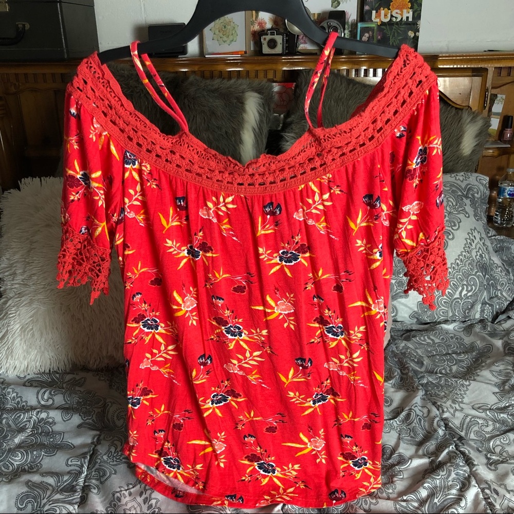 Off the Shoulder Floral Top